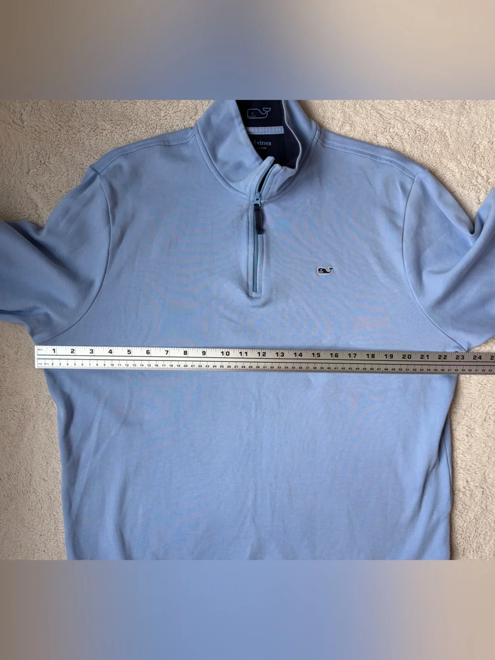 Vineyard Vines Men's Sky Blue Half-Zip Sweater Size Large